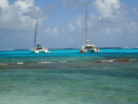 Anchored off Tobago Cays